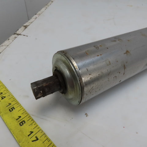2-1/2" OD Plain Steel Gravity Roller 73" Bf 71" Face 5/8" Hex Lot of 4