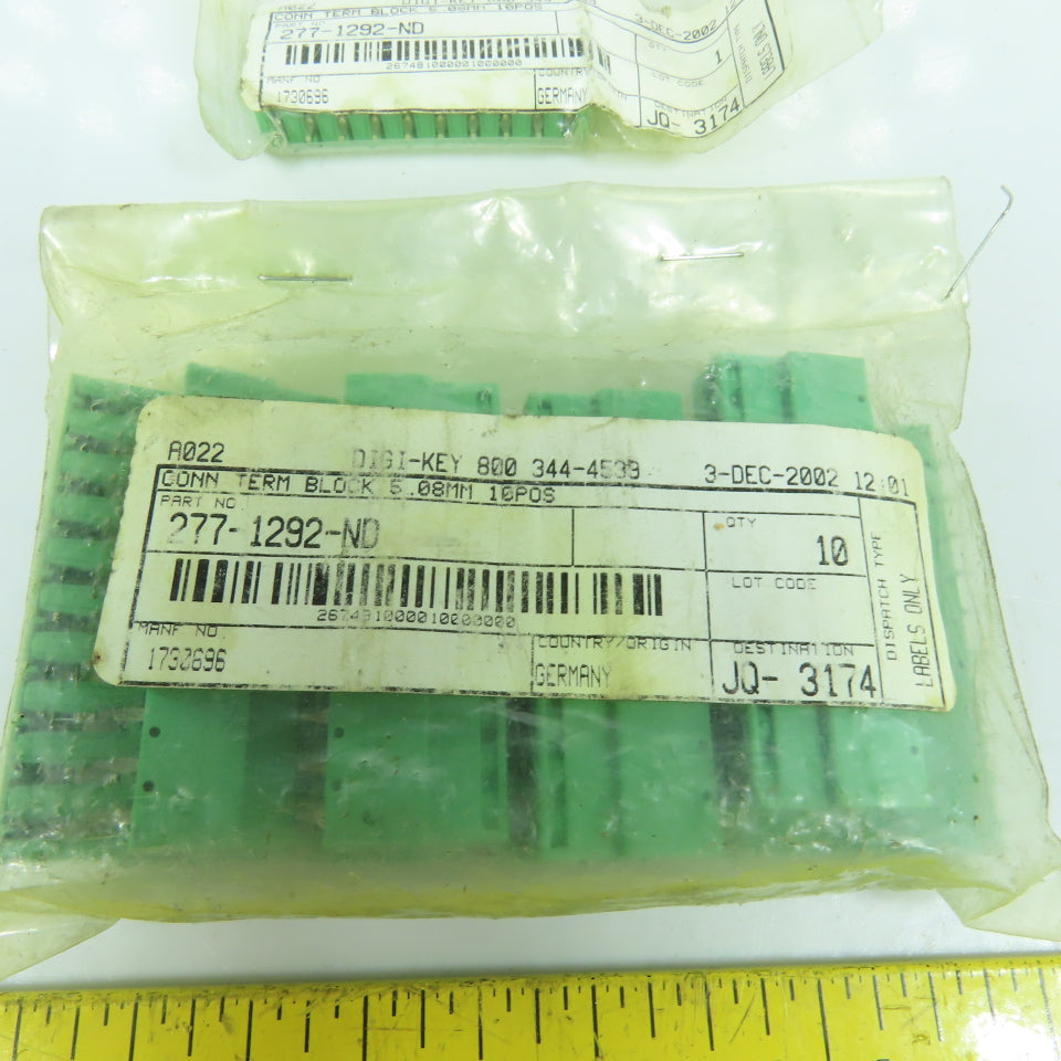 Phoenix Contact 277-1292-ND Connector Terminal Blocks 5.08mm Lot Of 11