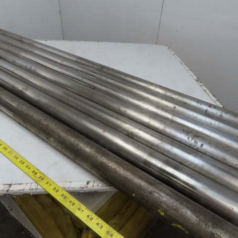 2-1/2" OD Plain Steel Gravity Roller 84" Bf 82" Face 5/8"Hex Lot of 7