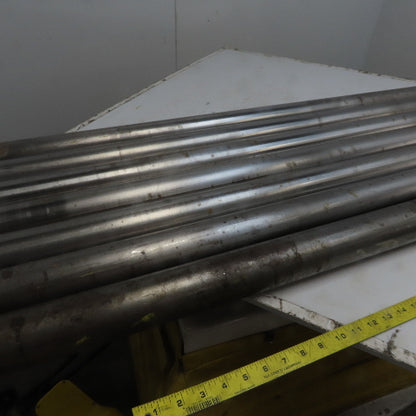 2-1/2" OD Plain Steel Gravity Roller 84" Bf 82" Face 5/8"Hex Lot of 7
