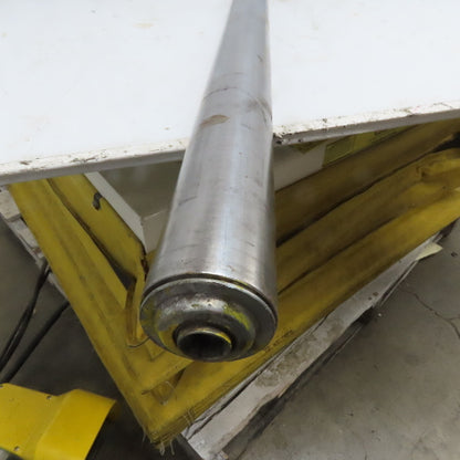 2-1/2" OD Plain Steel Gravity Roller 84" Bf 82" Face 5/8"Hex Lot of 7