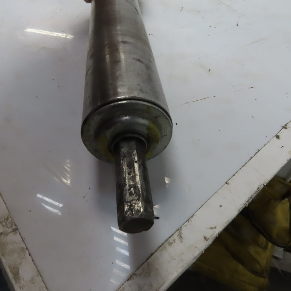 2-1/2" OD Plain Steel Gravity Roller 84" Bf 82" Face 5/8"Hex Lot of 7