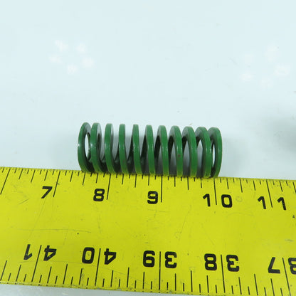 2.5" OAL Flat Wire Green Compression Spring 0.535" ID x 0.960" OD Lot Of 3