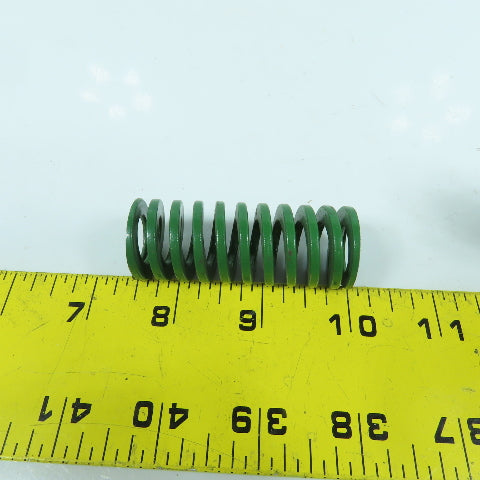 2.5" OAL Flat Wire Green Compression Spring 0.535" ID x 0.960" OD Lot Of 3
