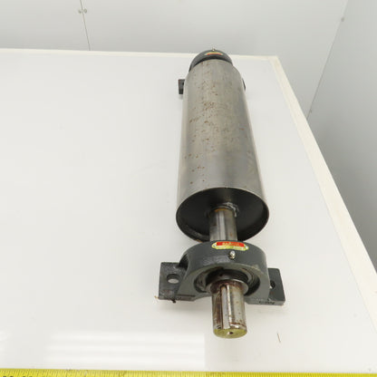 6" OD x 16-3/4" Flat Face Width Conveyor Tail Pulley Roller W/ Pillow Blocks