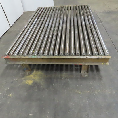 83" BF x 60" OAL Gravity Roller Conveyor Section 14" Tall