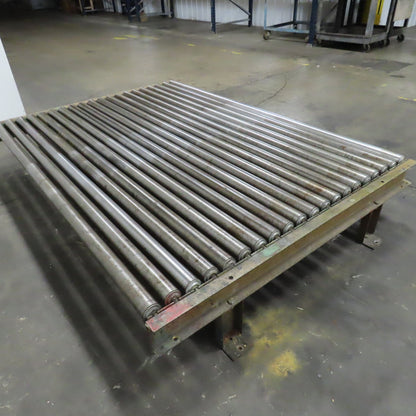 83" BF x 60" OAL Gravity Roller Conveyor Section 14" Tall