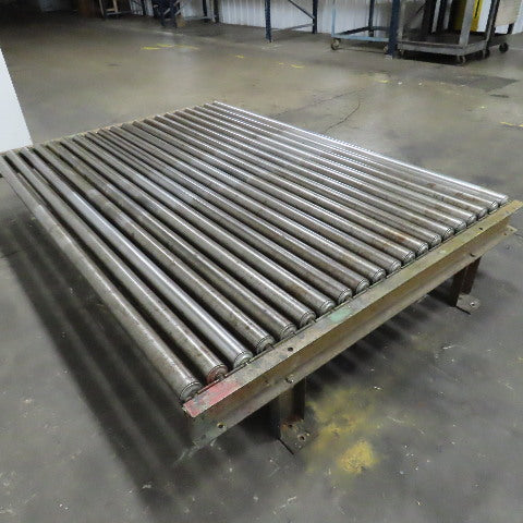 83" BF x 60" OAL Gravity Roller Conveyor Section 14" Tall