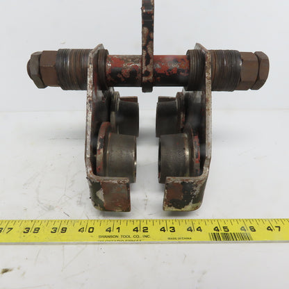 CM 663 1/2 Ton (1000lb) Manual Push-Pull Hoist Trolley 3 to 7" Beam