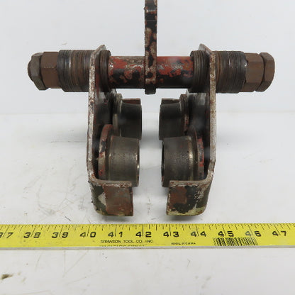 CM 663 1/2 Ton (1000lb) Manual Push-Pull Hoist Trolley 3 to 7" Beam
