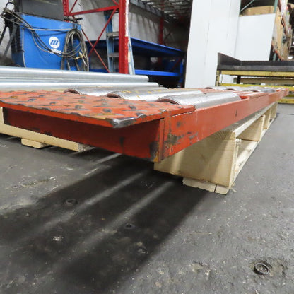 72" Drop In Width 9" Wide Roller Gravity Conveyor Cross Over Tread Plate