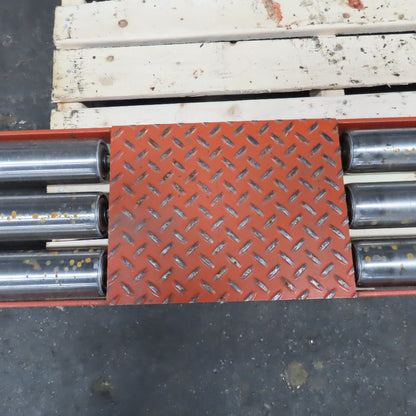 72" Drop In Width 9" Wide Roller Gravity Conveyor Cross Over Tread Plate