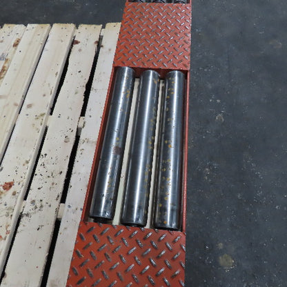 72" Drop In Width 9" Wide Roller Gravity Conveyor Cross Over Tread Plate