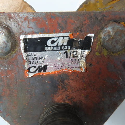 CM 663 1/2 Ton (1000lb) Manual Push-Pull Hoist Trolley 2-1/2 to 5" Beam