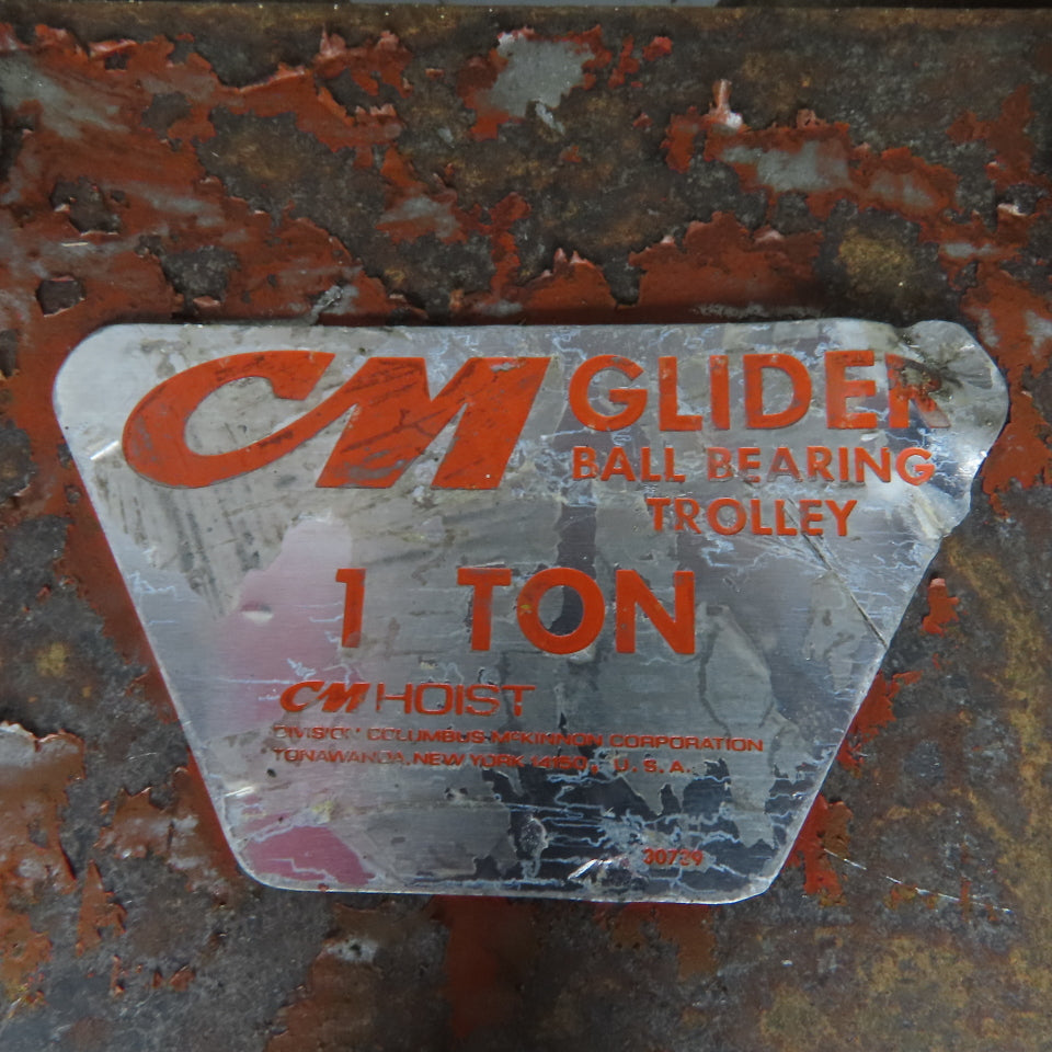CM 1 Ton (2000lb) Manual Push-Pull Hoist Trolley 2 to 3" Beam