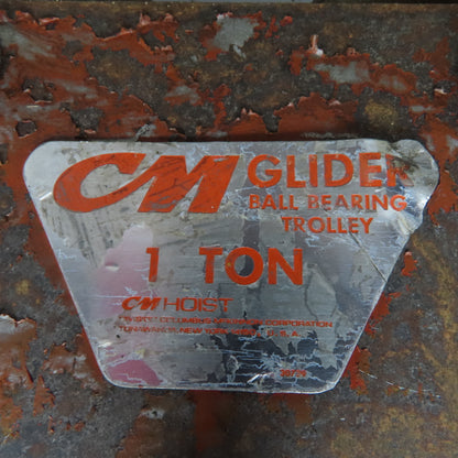 CM 1 Ton (2000lb) Manual Push-Pull Hoist Trolley 2 to 3" Beam