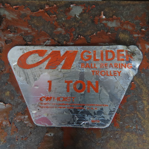 CM 1 Ton (2000lb) Manual Push-Pull Hoist Trolley 2 to 3" Beam
