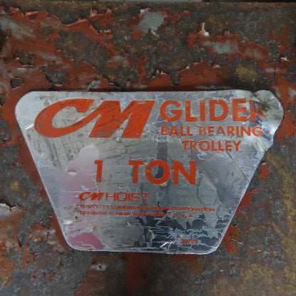 CM 1 Ton (2000lb) Manual Push-Pull Hoist Trolley 2 to 3" Beam