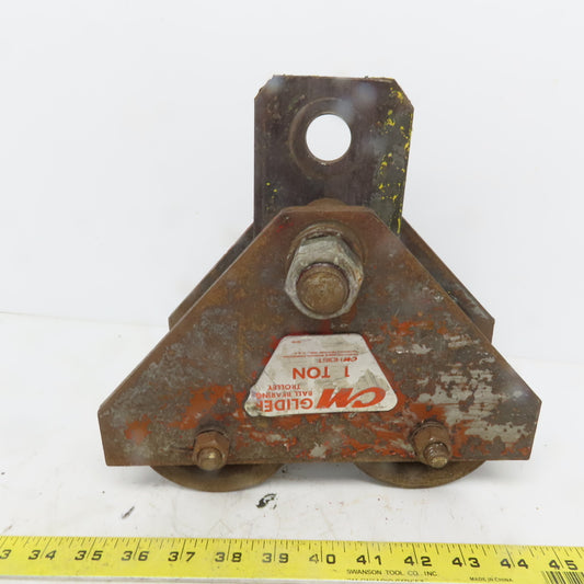 CM 1 Ton (2000lb) Manual Push-Pull Hoist Trolley 2 to 3" Beam
