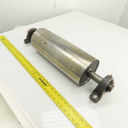 6-1/2" OD x 16-3/4" Crowned Face Conveyor Tail Drum Roller W/ Pillow Blocks