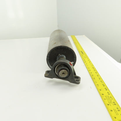6-1/2" OD x 16-3/4" Crowned Face Conveyor Tail Drum Roller W/ Pillow Blocks