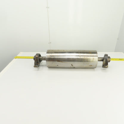 6-1/2" OD x 16-3/4" Crowned Face Conveyor Tail Drum Roller W/ Pillow Blocks