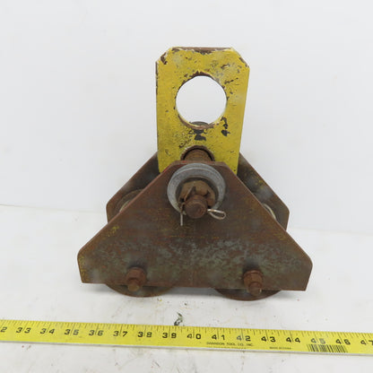 CM 1 Ton (2000lb) Manual Push-Pull Hoist Trolley 2 to 3" Beam