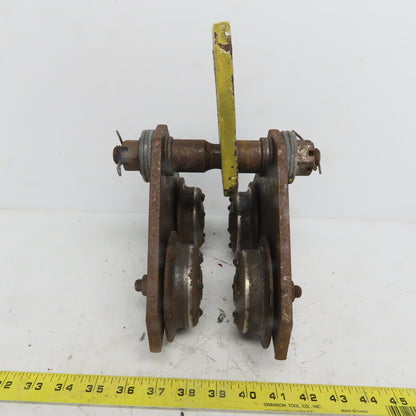 CM 1 Ton (2000lb) Manual Push-Pull Hoist Trolley 2 to 3" Beam