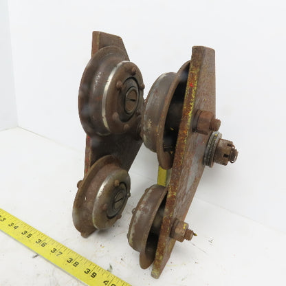 CM 1 Ton (2000lb) Manual Push-Pull Hoist Trolley 2 to 3" Beam