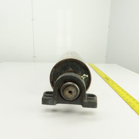 6-1/2" OD x 16-1/2" Crowned Face Conveyor Tail Drum Roller W/ Pillow Blocks