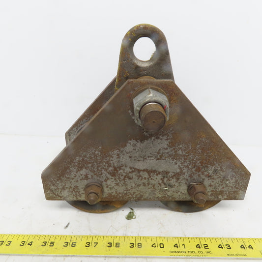 CM 1 Ton (2000lb) Manual Push-Pull Hoist Trolley 2 to 3" Beam