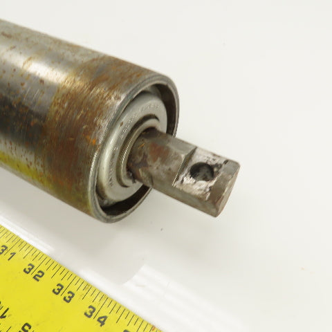 4" OD x 17-1/8" Crowned Face Conveyor Tail Drum Roller 1-1/4" Hex Axle