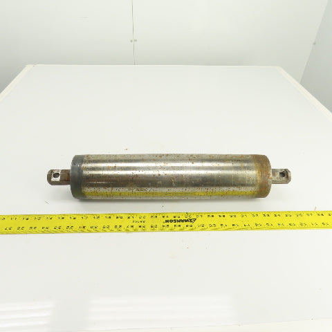 4" OD x 17-1/8" Crowned Face Conveyor Tail Drum Roller 1-1/4" Hex Axle