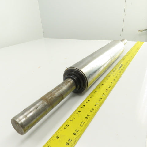 3-1/2" OD x 16-1/2" Flat Face Conveyor Belt Tail Pulley Roller 1.5" Shaft