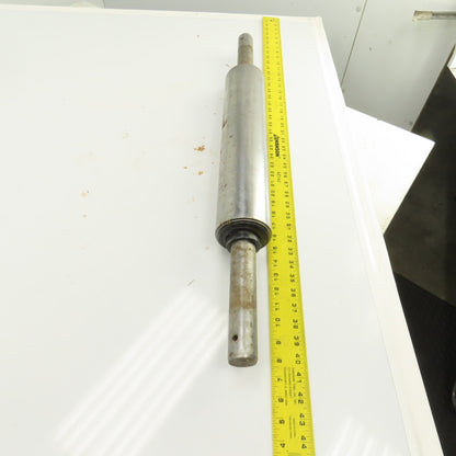 3-1/2" OD x 16-1/2" Flat Face Conveyor Belt Tail Pulley Roller 1.5" Shaft