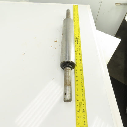 3-1/2" OD x 16-1/2" Flat Face Conveyor Belt Tail Pulley Roller 1.5" Shaft