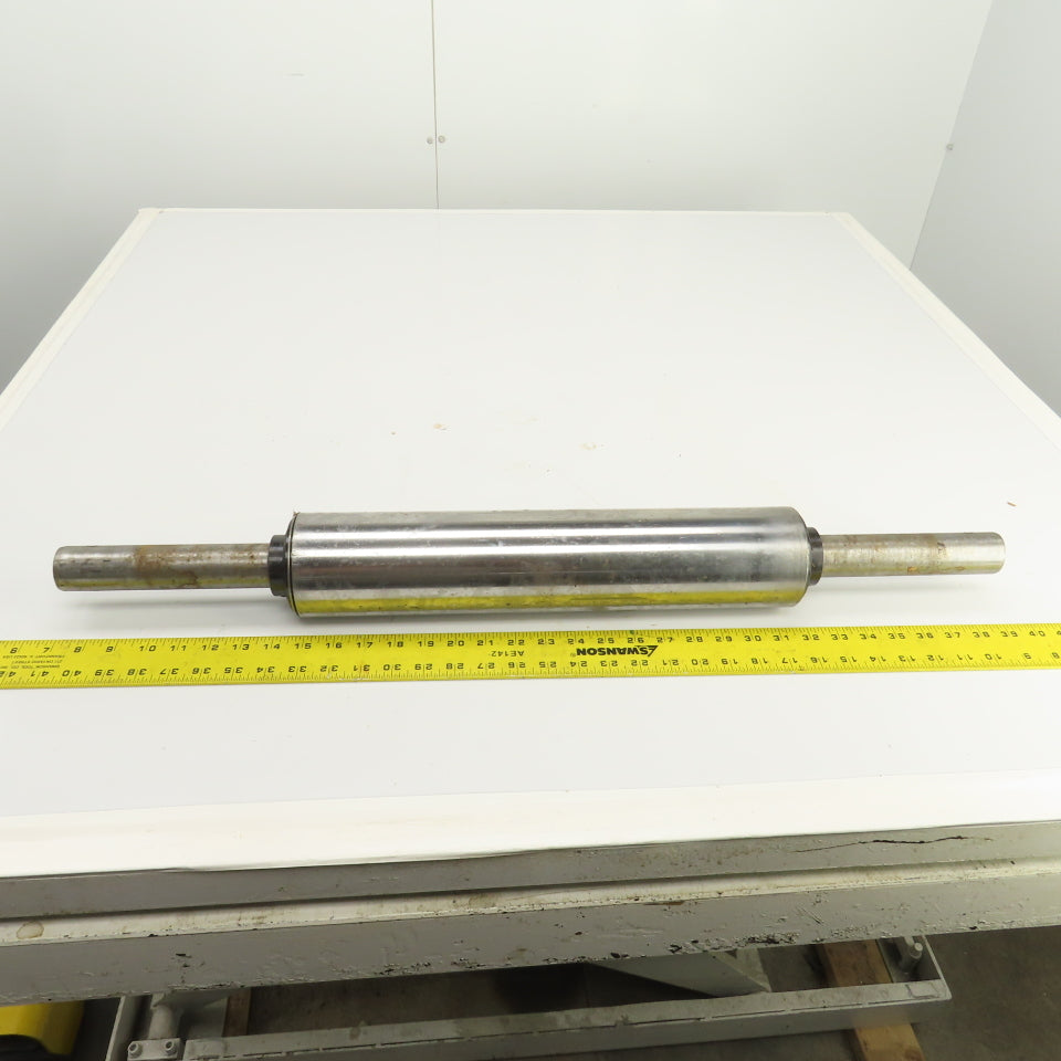 3-1/2" OD x 16-1/2" Flat Face Conveyor Belt Tail Pulley Roller 1.5" Shaft