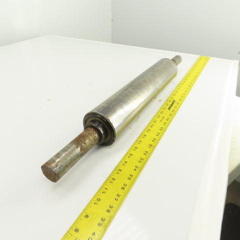 3-1/2" OD x 17" Flat Face Conveyor Belt Tail Pulley Roller 1.5" Shaft