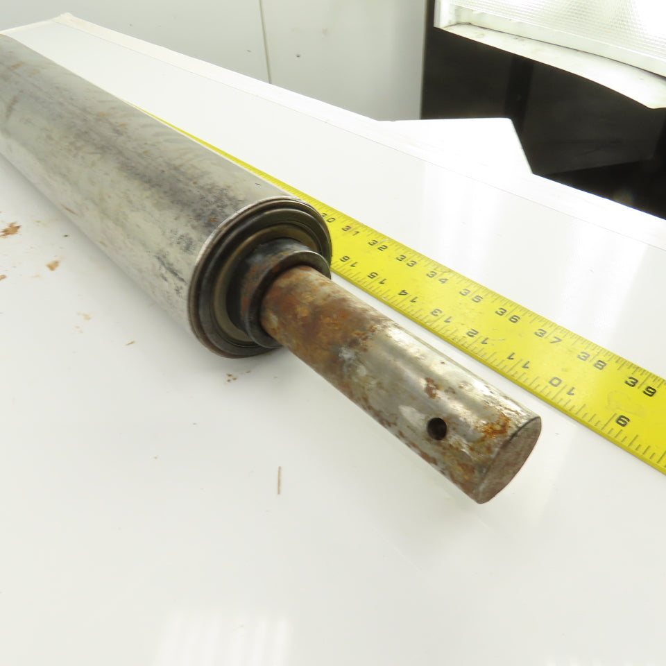 3-1/2" OD x 17" Flat Face Conveyor Belt Tail Pulley Roller 1.5" Shaft