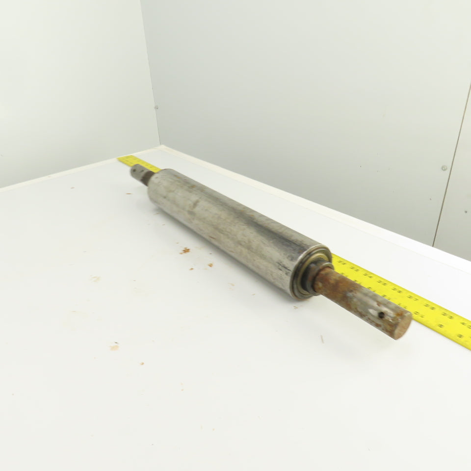 3-1/2" OD x 17" Flat Face Conveyor Belt Tail Pulley Roller 1.5" Shaft