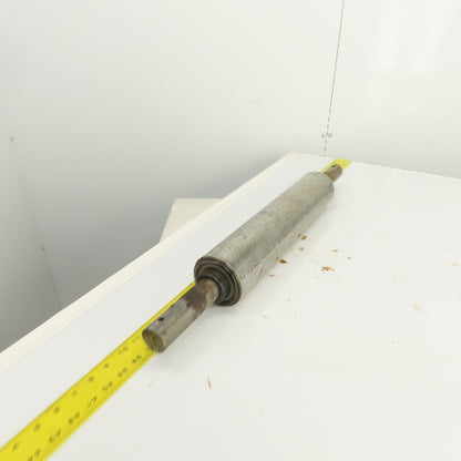 3-1/2" OD x 17" Flat Face Conveyor Belt Tail Pulley Roller 1.5" Shaft