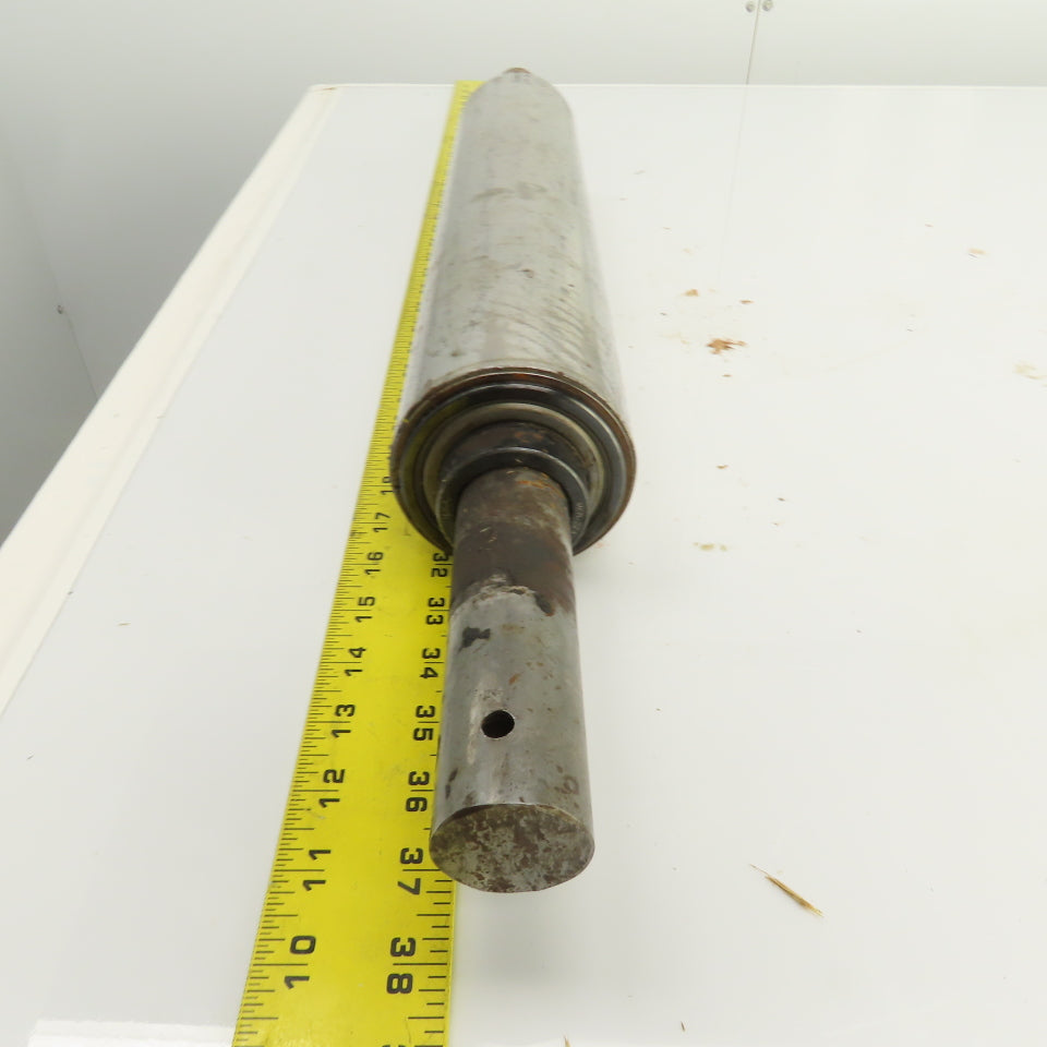 3-1/2" OD x 17" Flat Face Conveyor Belt Tail Pulley Roller 1.5" Shaft