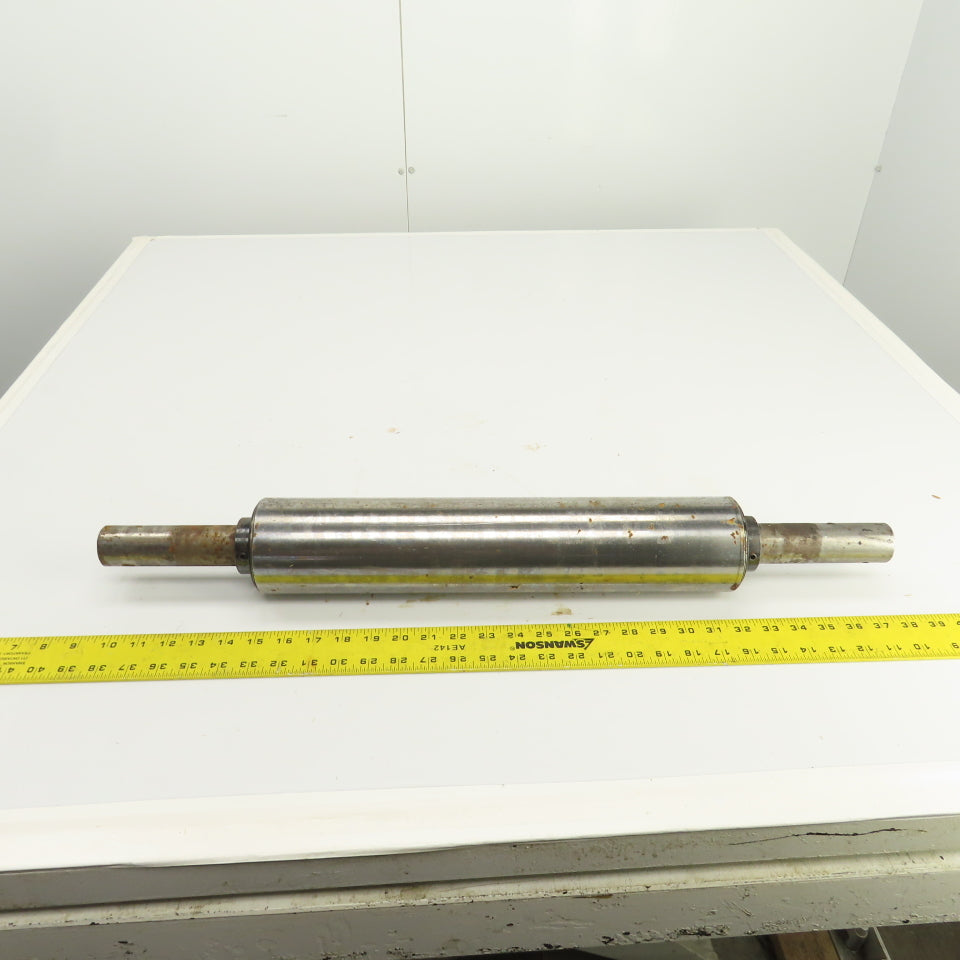 3-1/2" OD x 17" Flat Face Conveyor Belt Tail Pulley Roller 1.5" Shaft