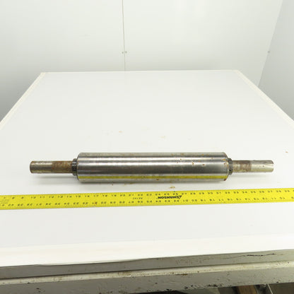 3-1/2" OD x 17" Flat Face Conveyor Belt Tail Pulley Roller 1.5" Shaft