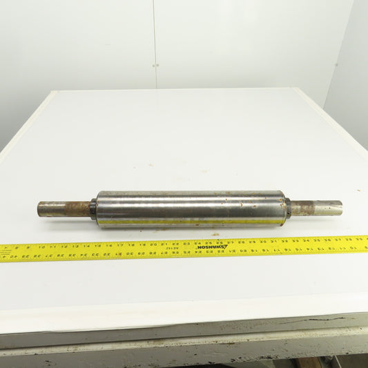 3-1/2" OD x 17" Flat Face Conveyor Belt Tail Pulley Roller 1.5" Shaft