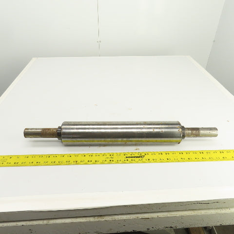 3-1/2" OD x 17" Flat Face Conveyor Belt Tail Pulley Roller 1.5" Shaft