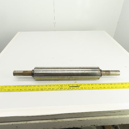 3-1/2" OD x 17" Flat Face Conveyor Belt Tail Pulley Roller 1.5" Shaft