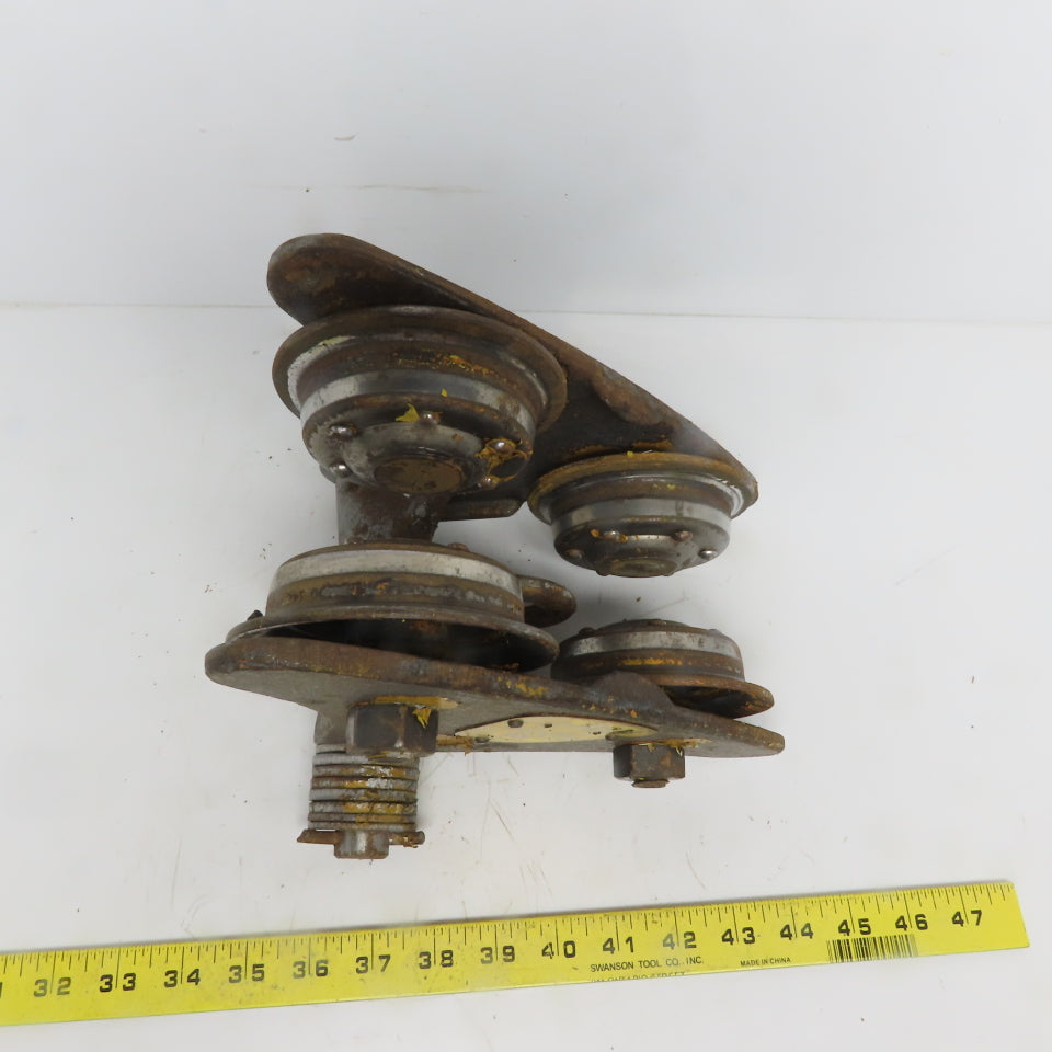 Yale 1/2 Ton Manual Push-Pull Cast Iron Hoist Trolley 2-1/2 to 4-1/2" Beam
