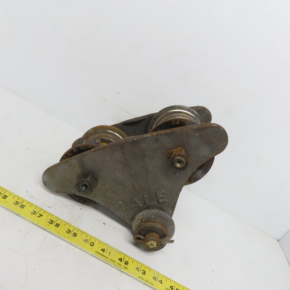 Yale 1/2 Ton Manual Push-Pull Cast Iron Hoist Trolley 2-1/2 to 4-1/2" Beam