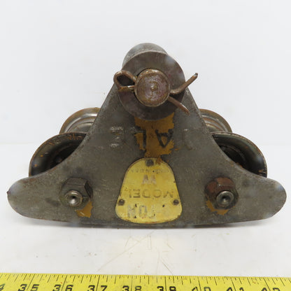 Yale 1/2 Ton Manual Push-Pull Cast Iron Hoist Trolley 2-1/2 to 4-1/2" Beam